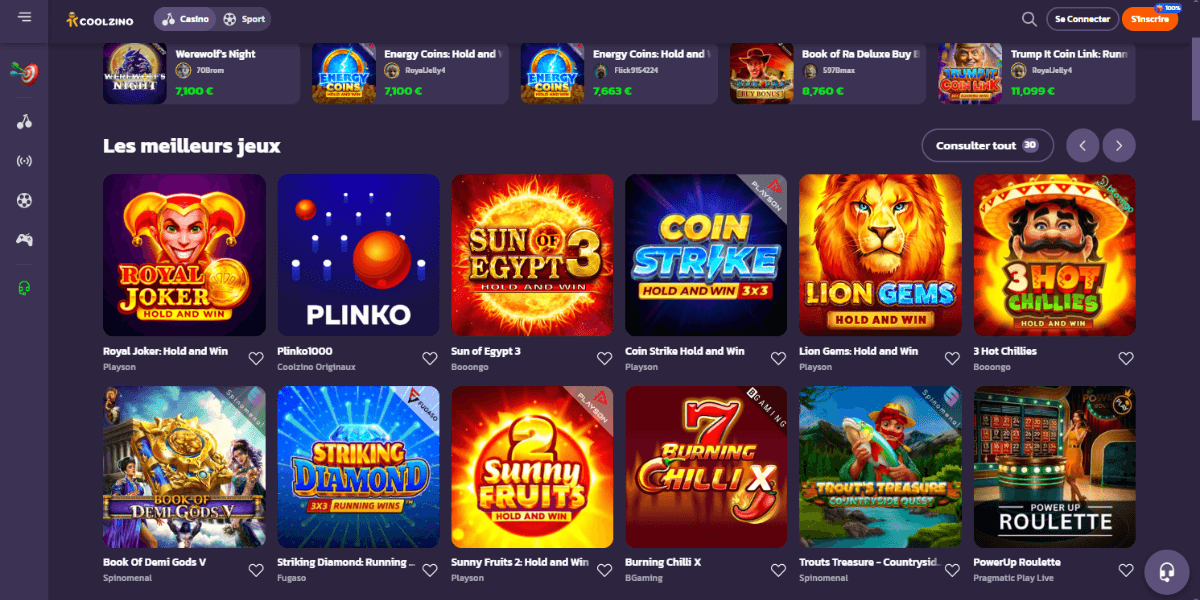 banner Coolzino : Casino en ligne et Site de paris sportifs